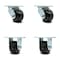Service Caster 3.25 Inch Phenolic Caster Set with Roller Bearings 2 Swivel 2 Rigid SCC SCC-30CS3420-PHR-2-R3420-2 - alternate 1
